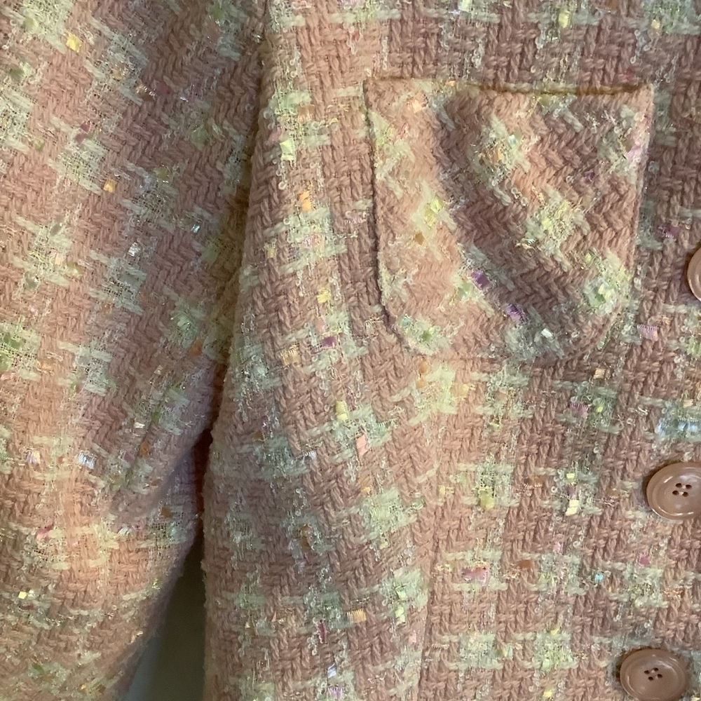 Women's Georgiou Studio Blazer Pink White Size 8 - Picture 5 of 14